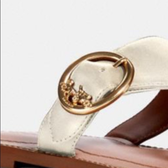 🎀 NEW!!Coach Lesli Monogram Buckle Sandals - Picture 7 of 16